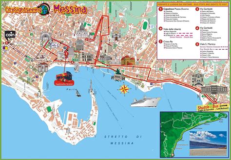 map of messina italy port